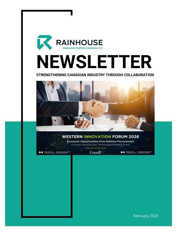Rainhouse team attending the Western Innovation Forum to connect with Canadian defence and advanced manufacturing partners.